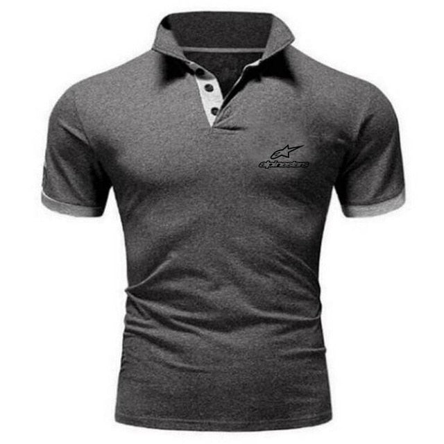 Men Alpinestars Polo Shirts Summer Men Casual Short Sleeve Polos Shirts Fashion Tops Tees Para Hombre Alpine stars Brand Clothes