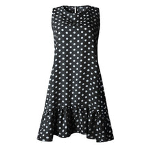 将图片加载到图库查看器，Summer Dress 2021 Women Polka Dot Street Sexy Casual Loose Thin Beach Party Dress Plus Size V Neck Mini Dress Female Vestidos
