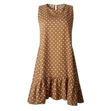 将图片加载到图库查看器，Summer Dress 2021 Women Polka Dot Street Sexy Casual Loose Thin Beach Party Dress Plus Size V Neck Mini Dress Female Vestidos
